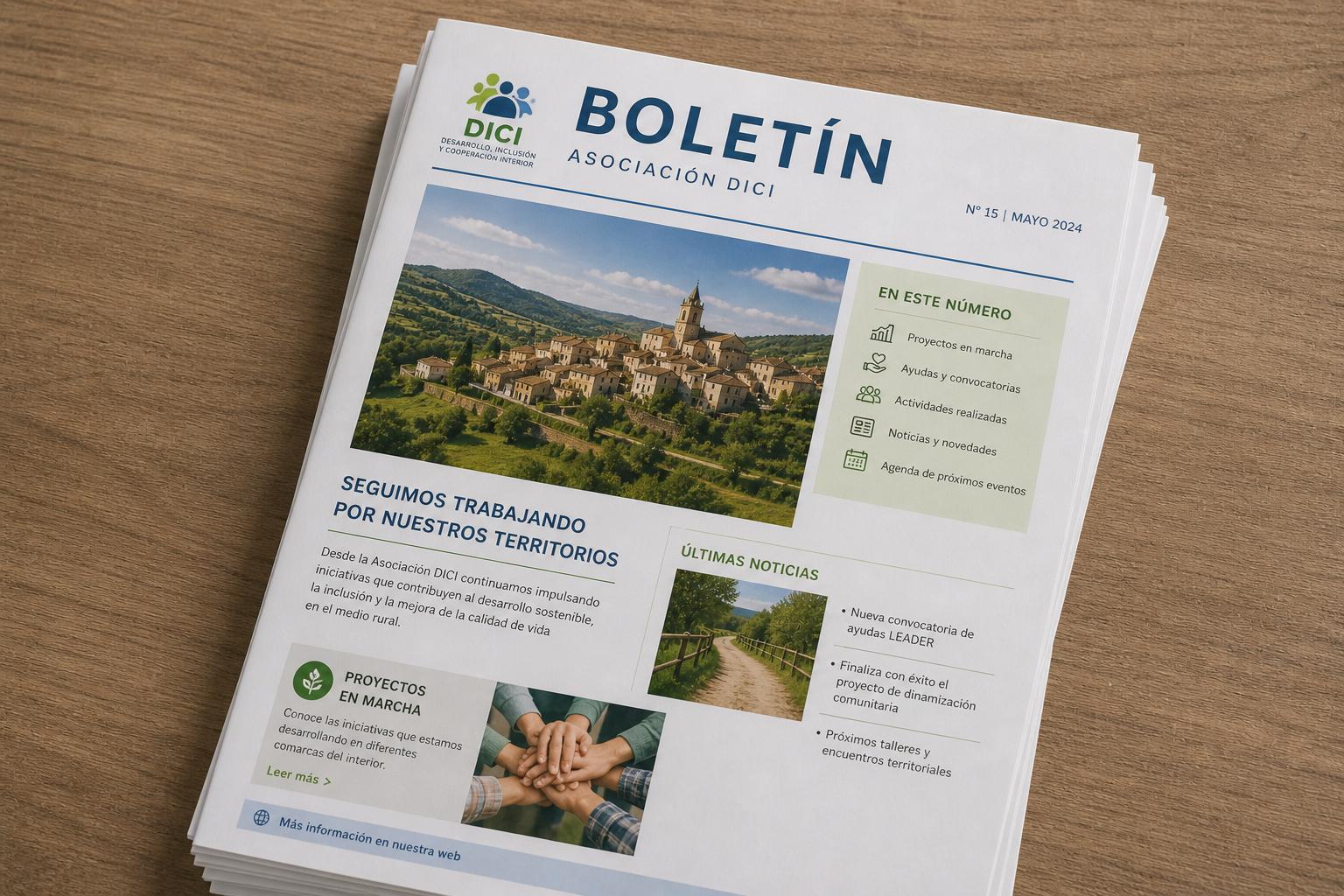 Boletín mensual de la Asociación DICI con noticias y actividades